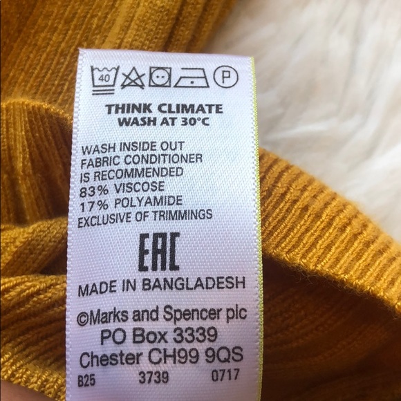 M&S Collection NWT gold Variegated ribbed sweater - Picture 7 of 7